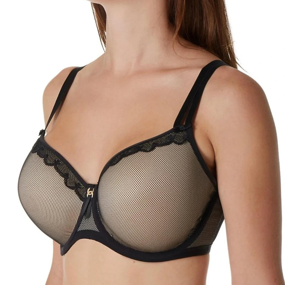 Freya Black Mesh Bra - Picture 3 of 16